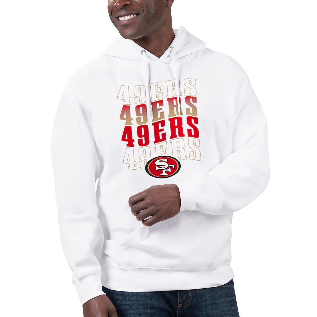 Men 2026 NFL San Francisco 49ers white Hoodie hooded style 01